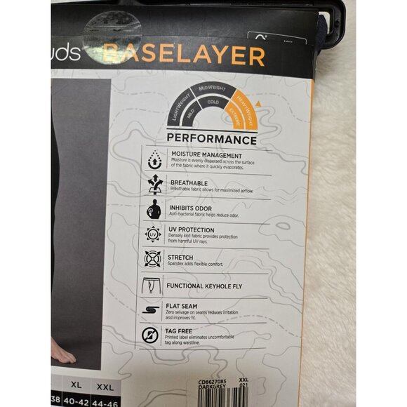 Mens Cuddl Duds Heavyweight X Fleece Performance Base Layer Thermal Pants XXL - Picture 6 of 11